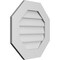 Ekena Millwork Octagonal Surface Mount PVC Gable Vent: Non-Functional, w/ 3-1/2"W x 1"P Standard Frame, 22"W x 22"H GVPOC22X2201SN - alternate 5